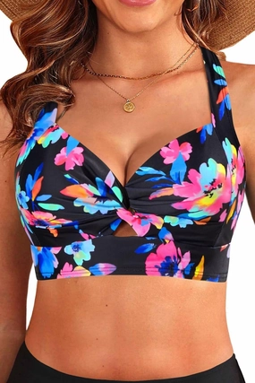 Bikini Tops for Women - Large Bust Swimsuit Top Only Knot Twist Full Coverage Bathing Suit 2025