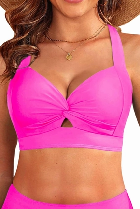 Bikini Tops for Women - Large Bust Swimsuit Top Only Knot Twist Full Coverage Bathing Suit 2025