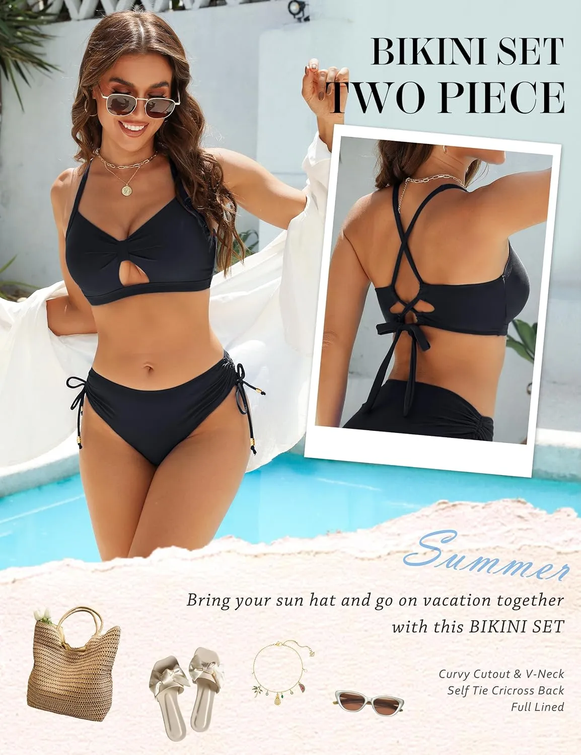 Blooming Jelly Womens Bikini Sets Cheeky Two Piece Swimsuit 2025 String Curvy Cutout Bathing Suit