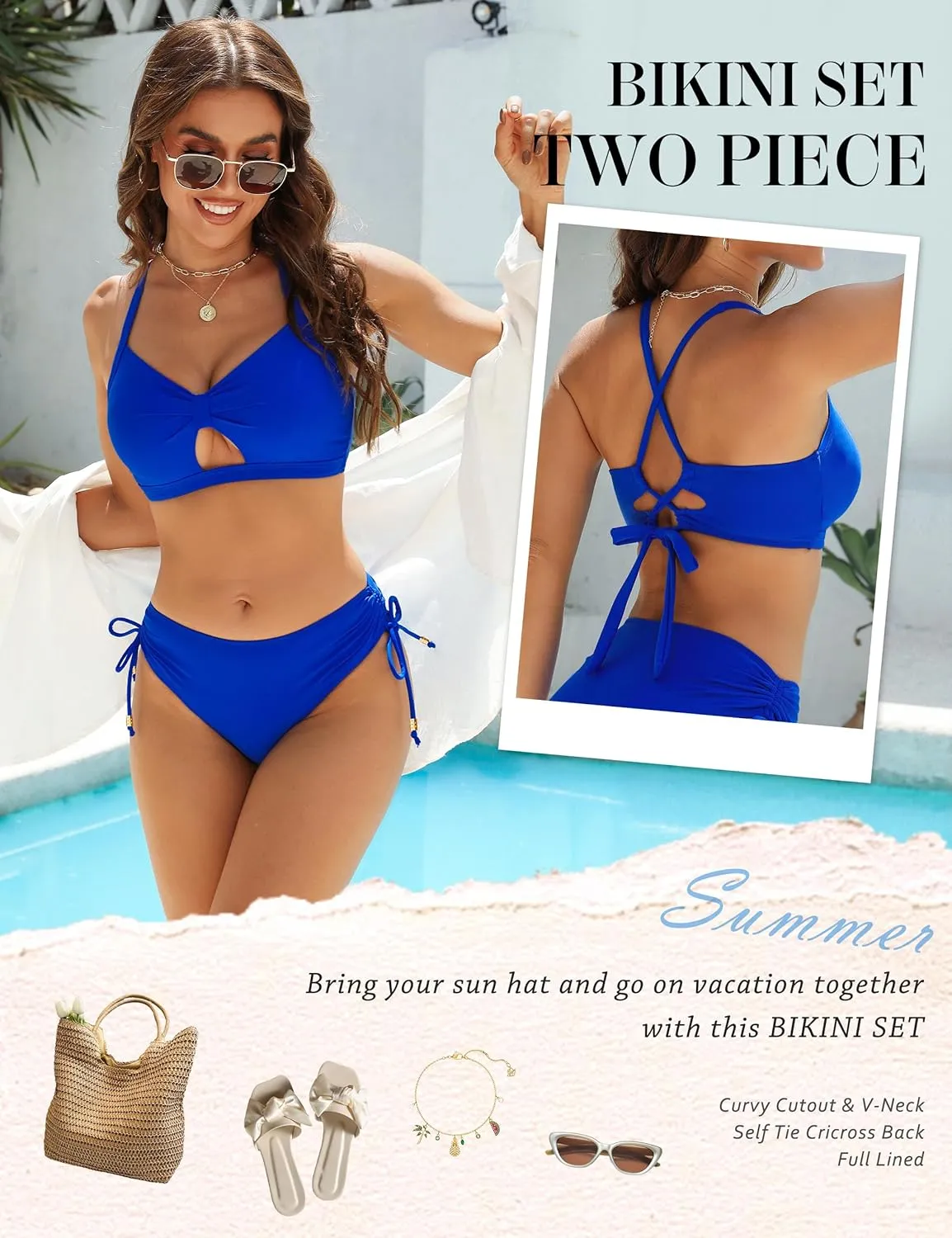 Blooming Jelly Womens Bikini Sets Cheeky Two Piece Swimsuit 2025 String Curvy Cutout Bathing Suit