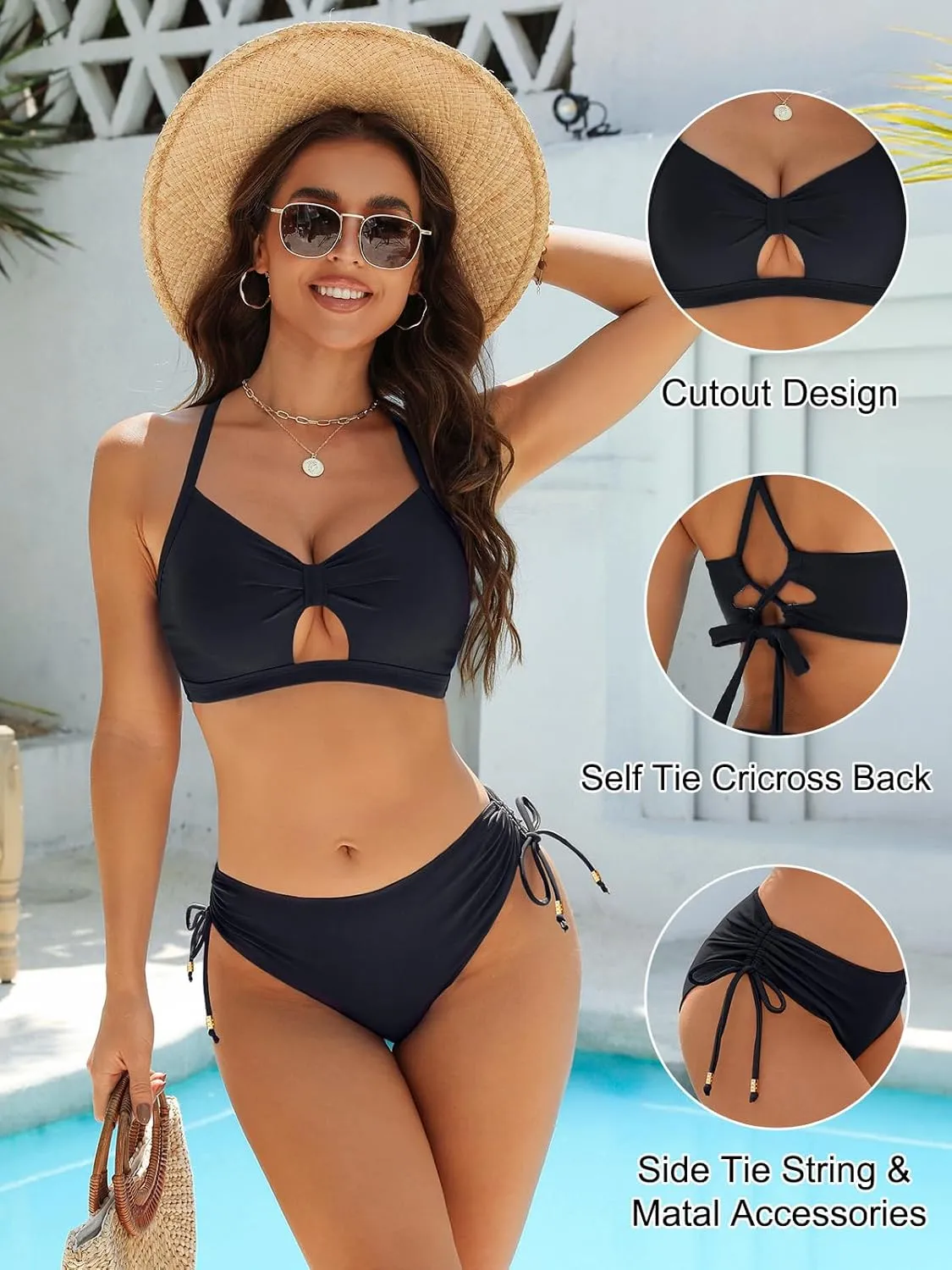 Blooming Jelly Womens Bikini Sets Cheeky Two Piece Swimsuit 2025 String Curvy Cutout Bathing Suit