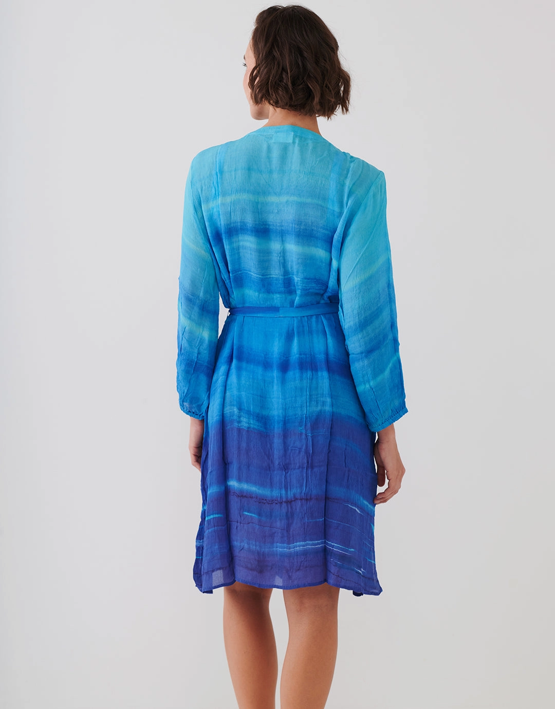 Blue Symphony Beach Shirt - Aqua Flow