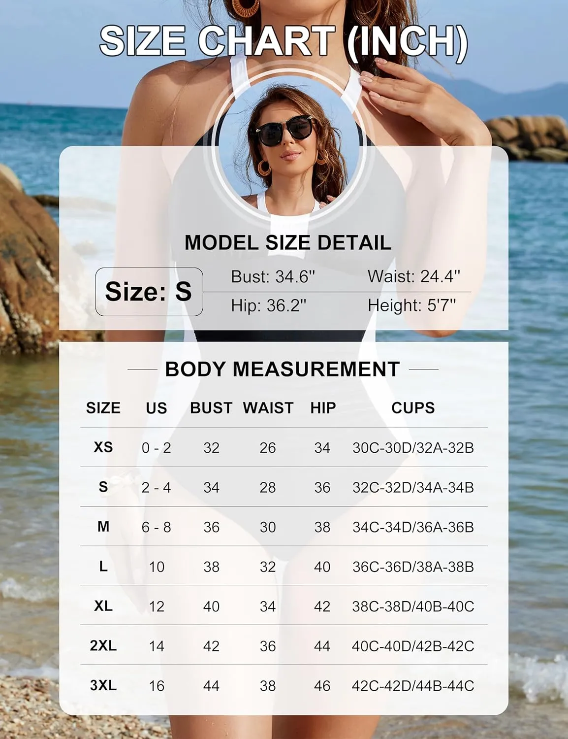 BMJL One Piece Swimsuit Women Tummy Control Modest Plus Size Bathing Suits Full Coverage Retro Color Block Swimwear