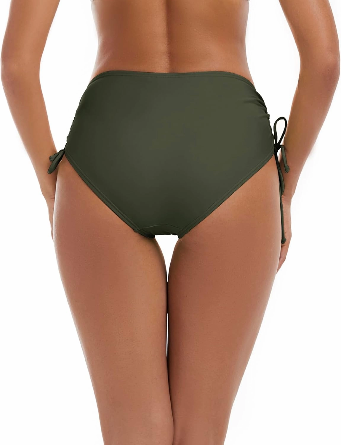 Bonneuitbebe Women's Bikini Bottoms Full Coverage Swim Bottoms Mid Waisted Swimsuit Bathing Suit Bottom