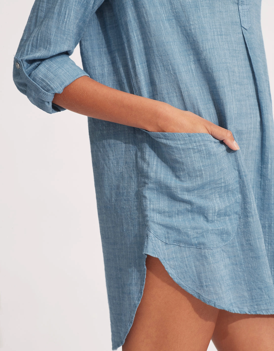 Boyfriend Beach Shirt - Chambray