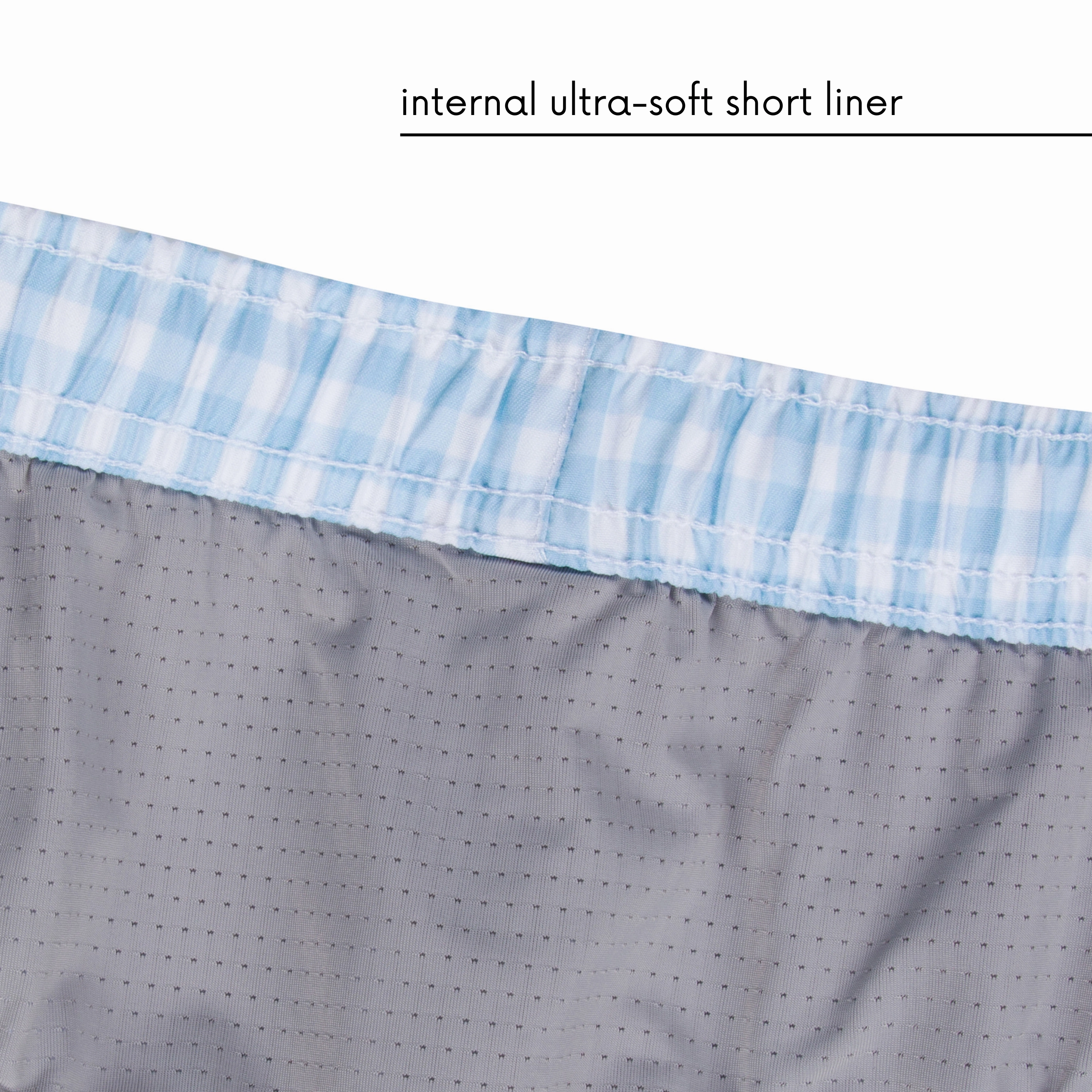 Boys Long Sleeve Zipper Rash Guard and Swim Trunk Set | "Blue Gingham"