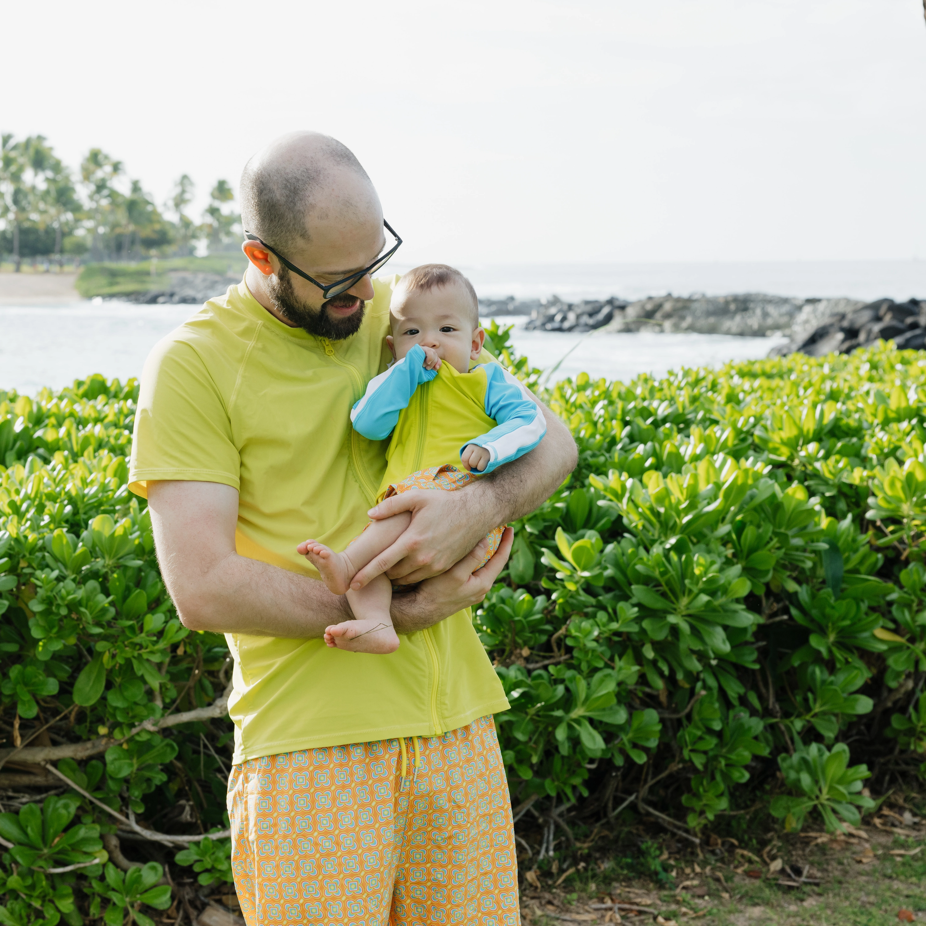 Boys Long Sleeve Zipper Rash Guard and Swim Trunk Set | "Kaleidoscope"