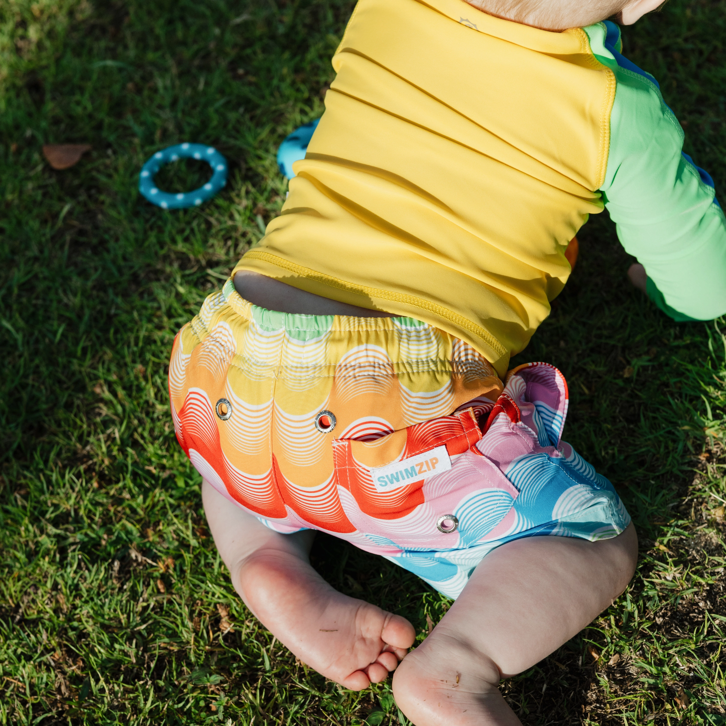 Boys Long Sleeve Zipper Rash Guard and Swim Trunk Set | "Surf's Up"