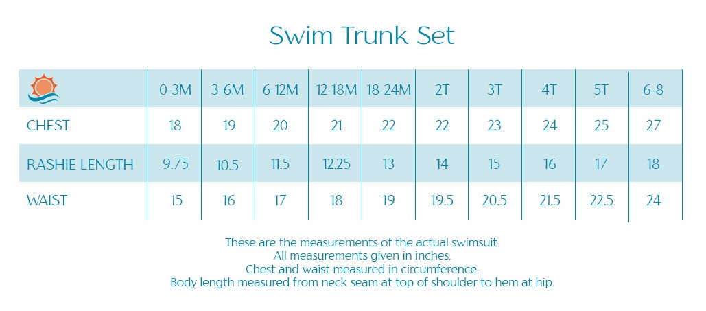 Boys Short Sleeve Zipper Rash Guard and Swim Trunk Set | "Sea Animal