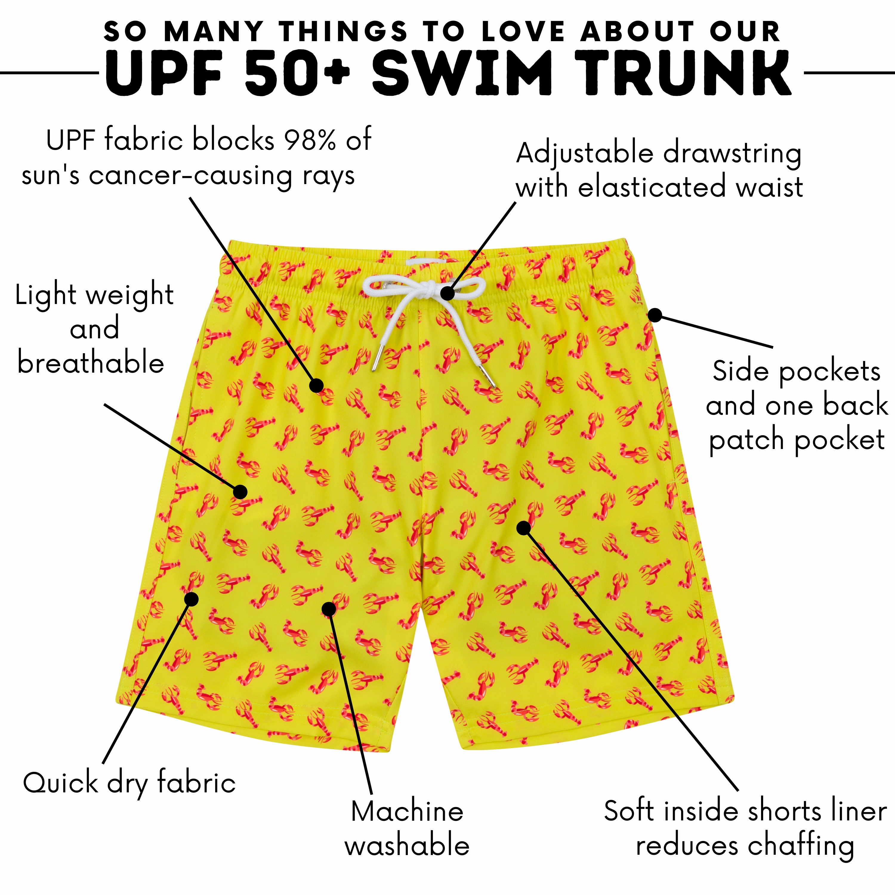 Boys Swim Trunks Boxer Brief Liner (sizes 614) | Lobster"