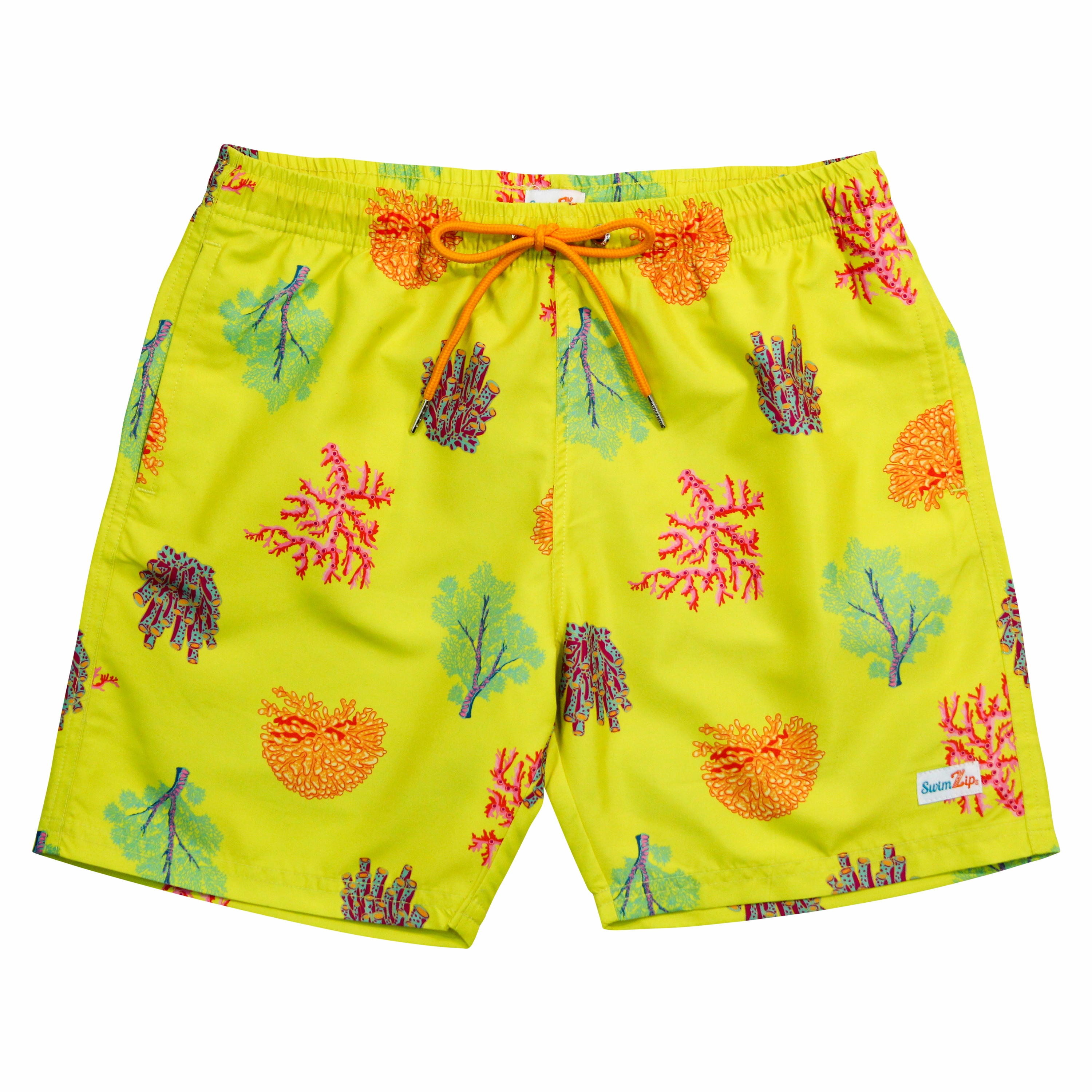 Boys Swim Trunks Boxer Brief Liner (sizes 6-14) | "Coral"