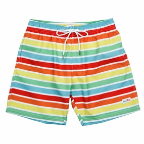 Boys Swim Trunks Boxer Brief Liner (Sizes 6-14) | "Rainbow"
