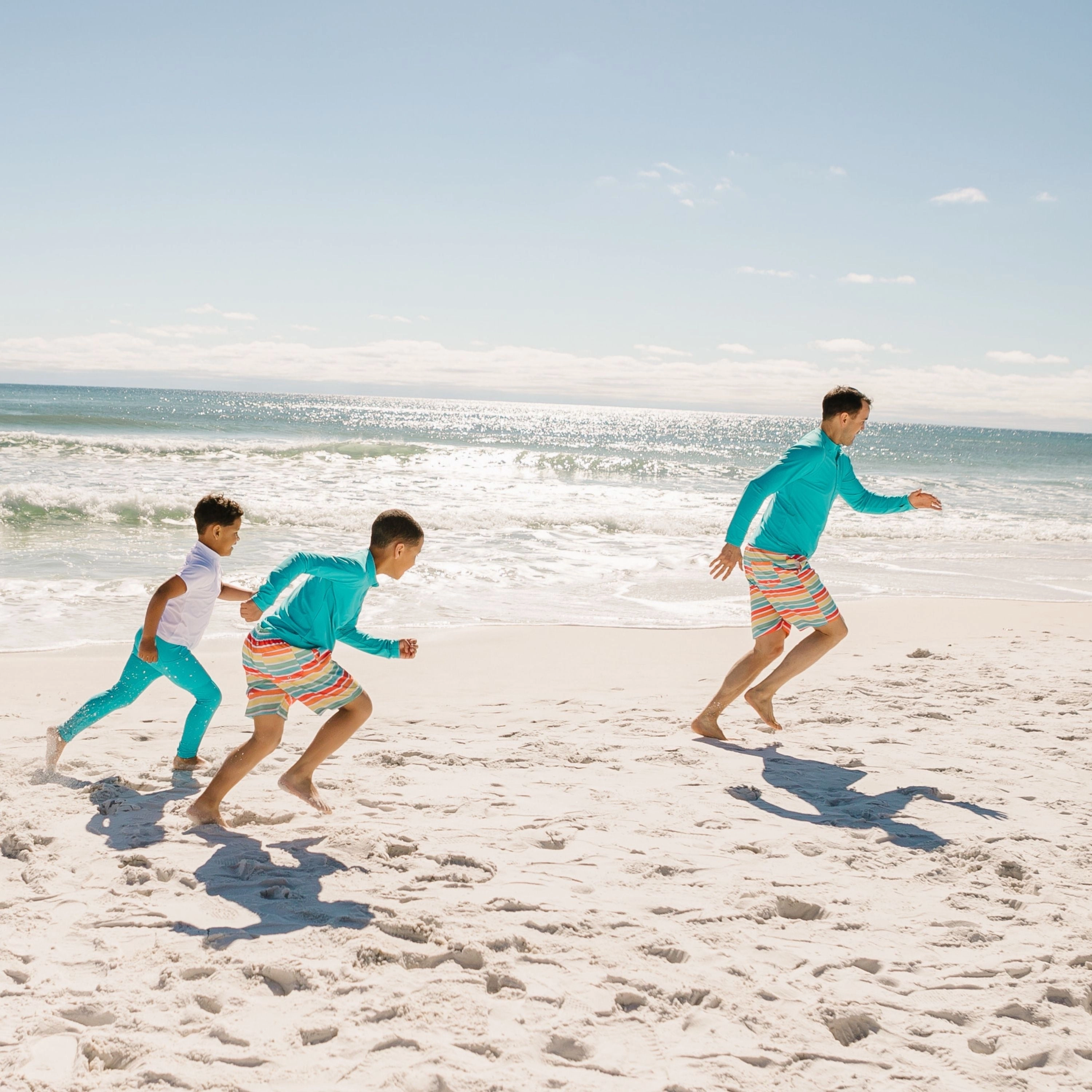 Boys Swim Trunks Boxer Brief Liner (Sizes 6-14) | "Rainbow"