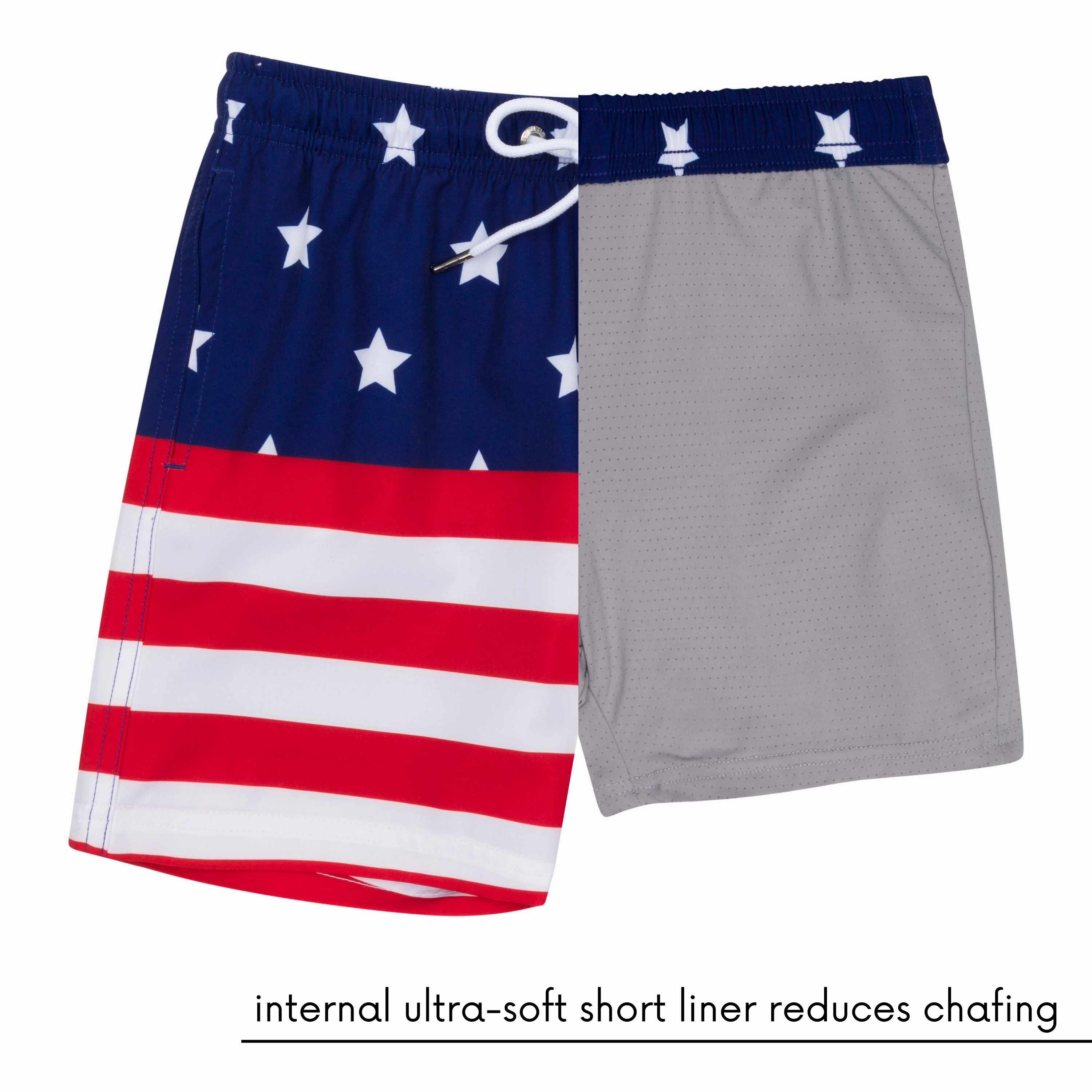 Boys Swim Trunks Boxer Brief Liner (sizes 6-14) | Americana"