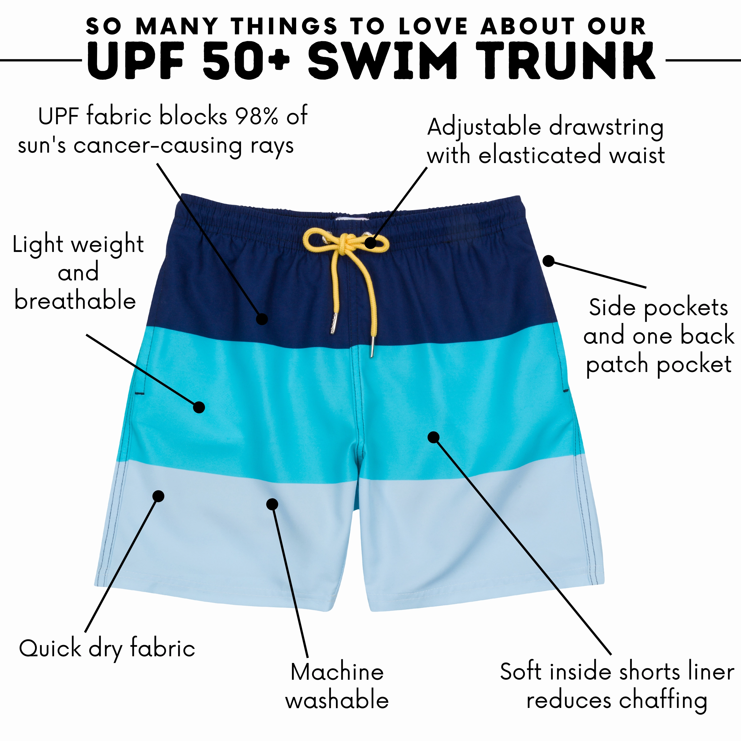 Boys Swim Trunks Boxer Brief Liner (sizes 6-14) | Color Pop"