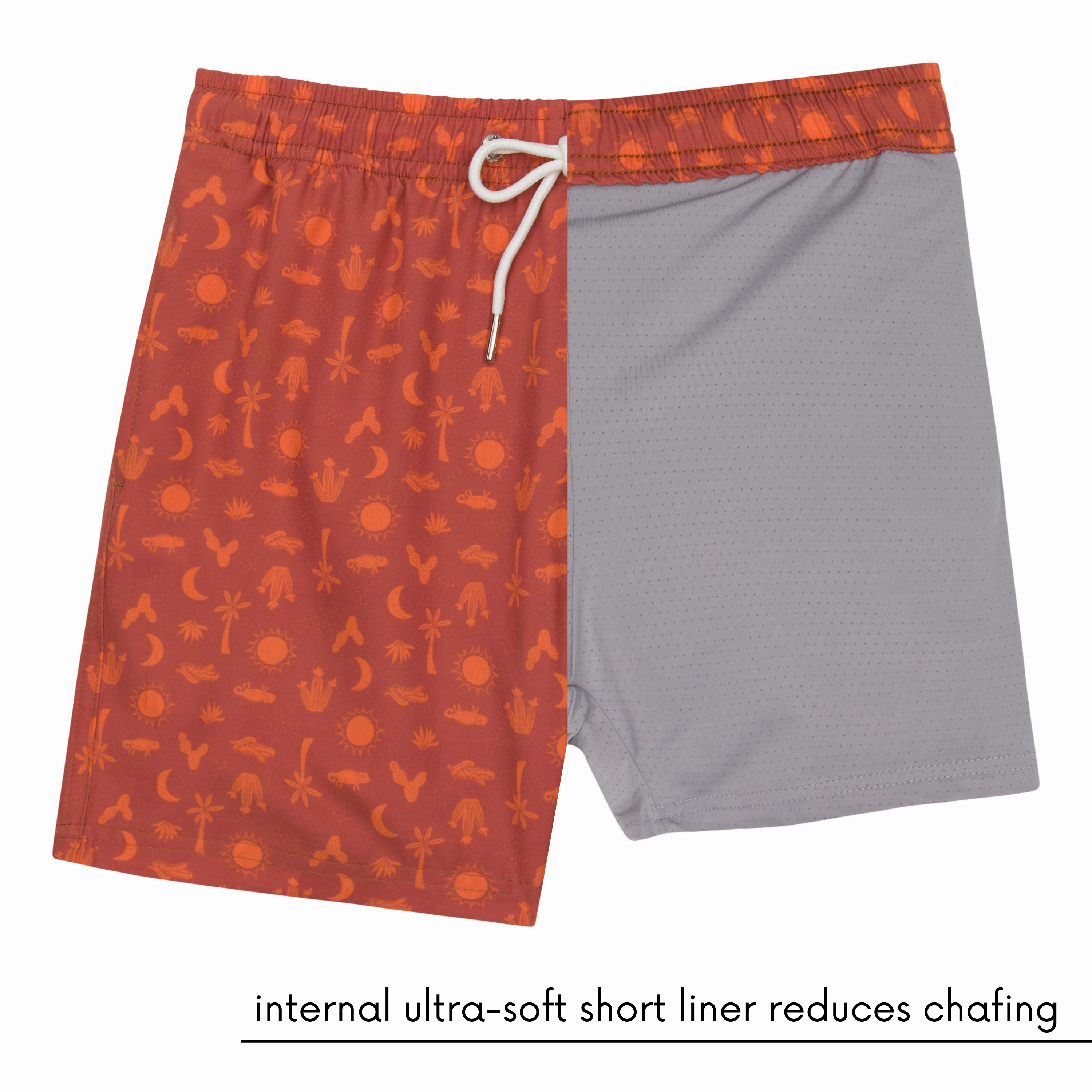 Boys Swim Trunks Boxer Brief Liner (sizes 6-14) | Desert"