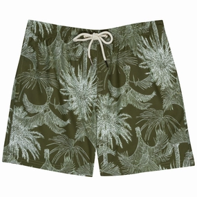 Boys Swim Trunks Boxer Brief Liner (sizes 6-14) | Hawaiian Rainforest"
