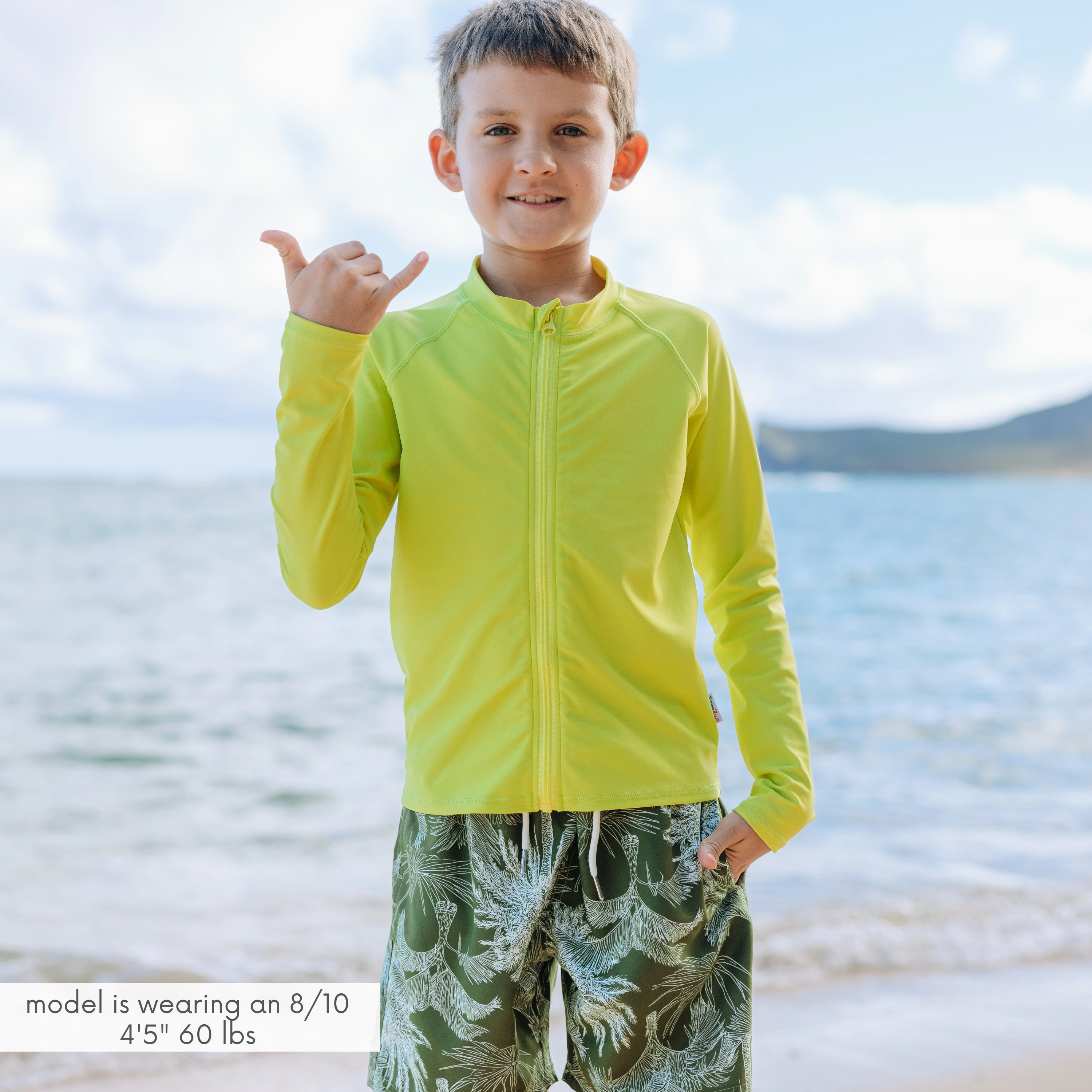 Boys Swim Trunks Boxer Brief Liner (sizes 6-14) | Hawaiian Rainforest"