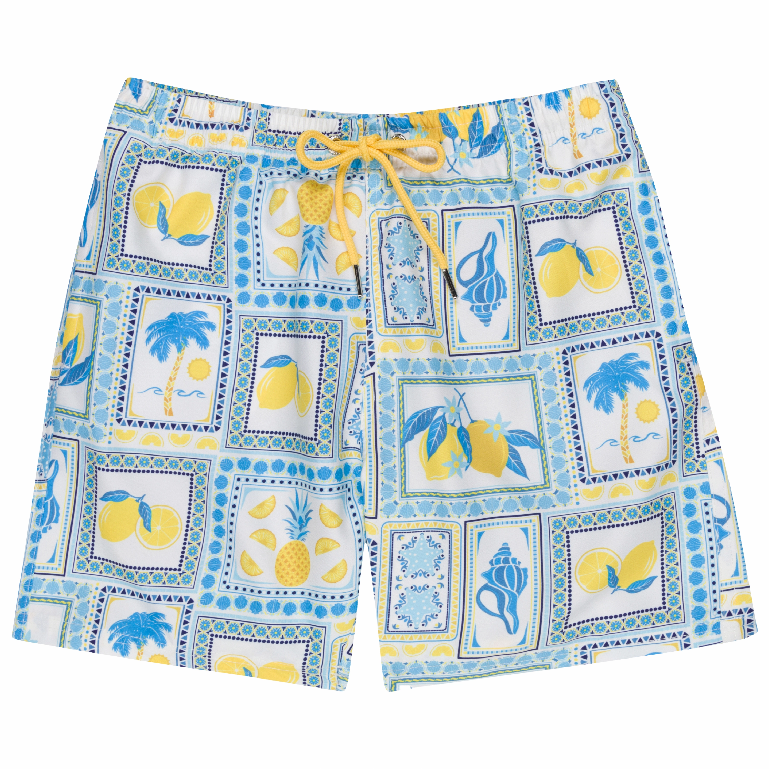 Boys Swim Trunks Boxer Brief Liner (sizes 6-14) | Mediterranean Lemons"