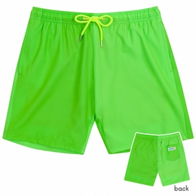 Boys Swim Trunks Boxer Brief Liner (sizes 6-14) | Neon Green"