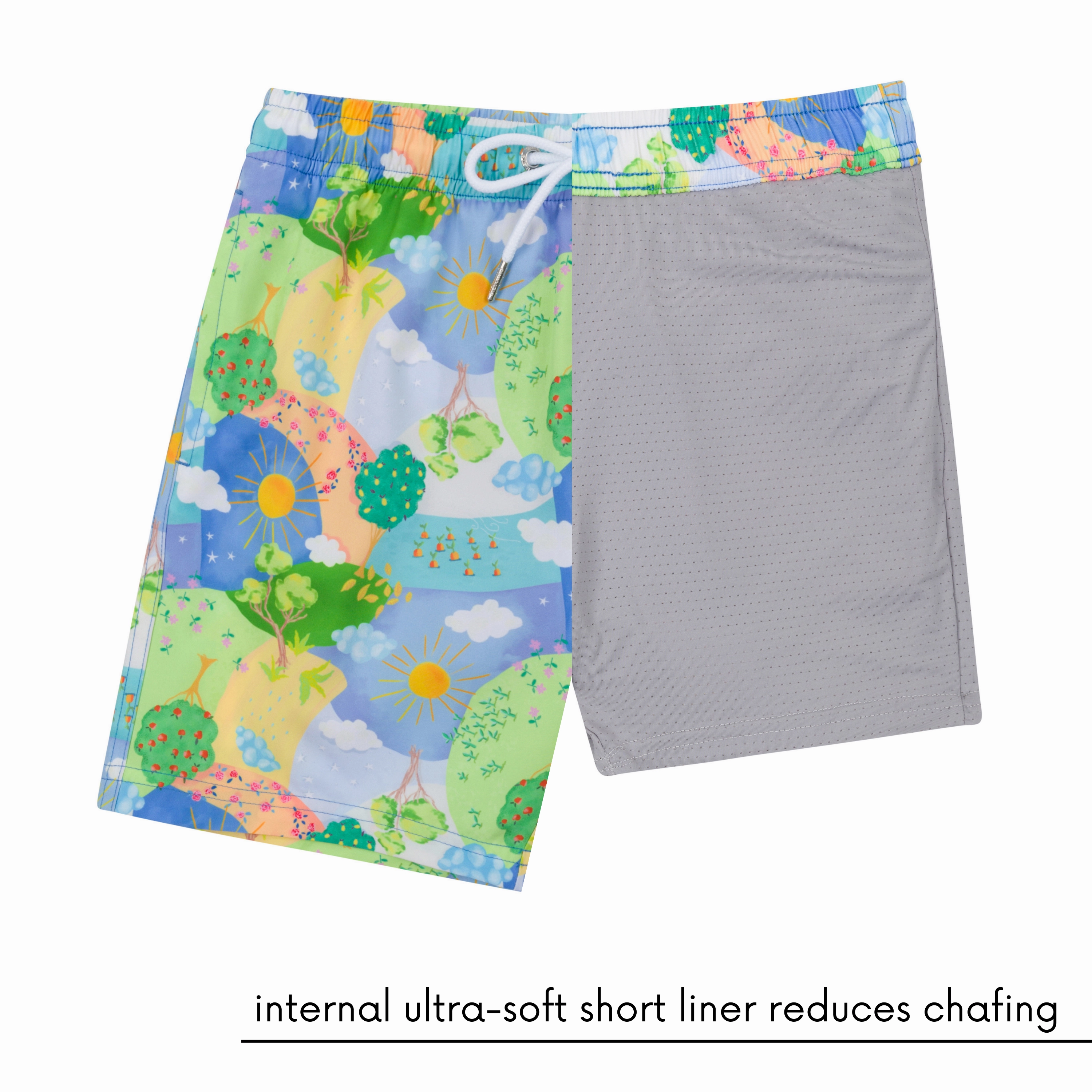 Boys Swim Trunks Boxer Brief Liner (sizes 6-14) | Sunshine"