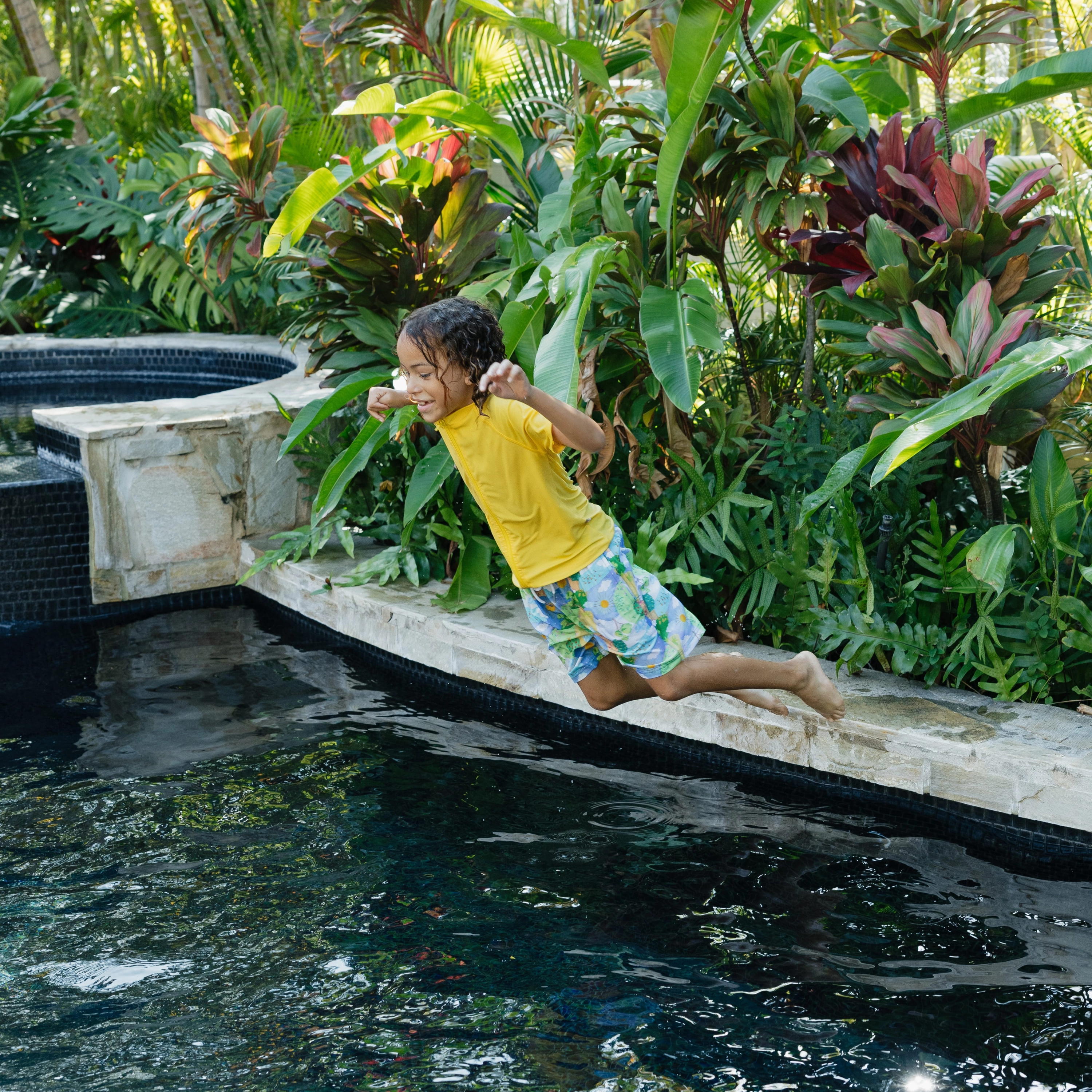 Boys Swim Trunks Boxer Brief Liner (sizes 6-14) | Sunshine"