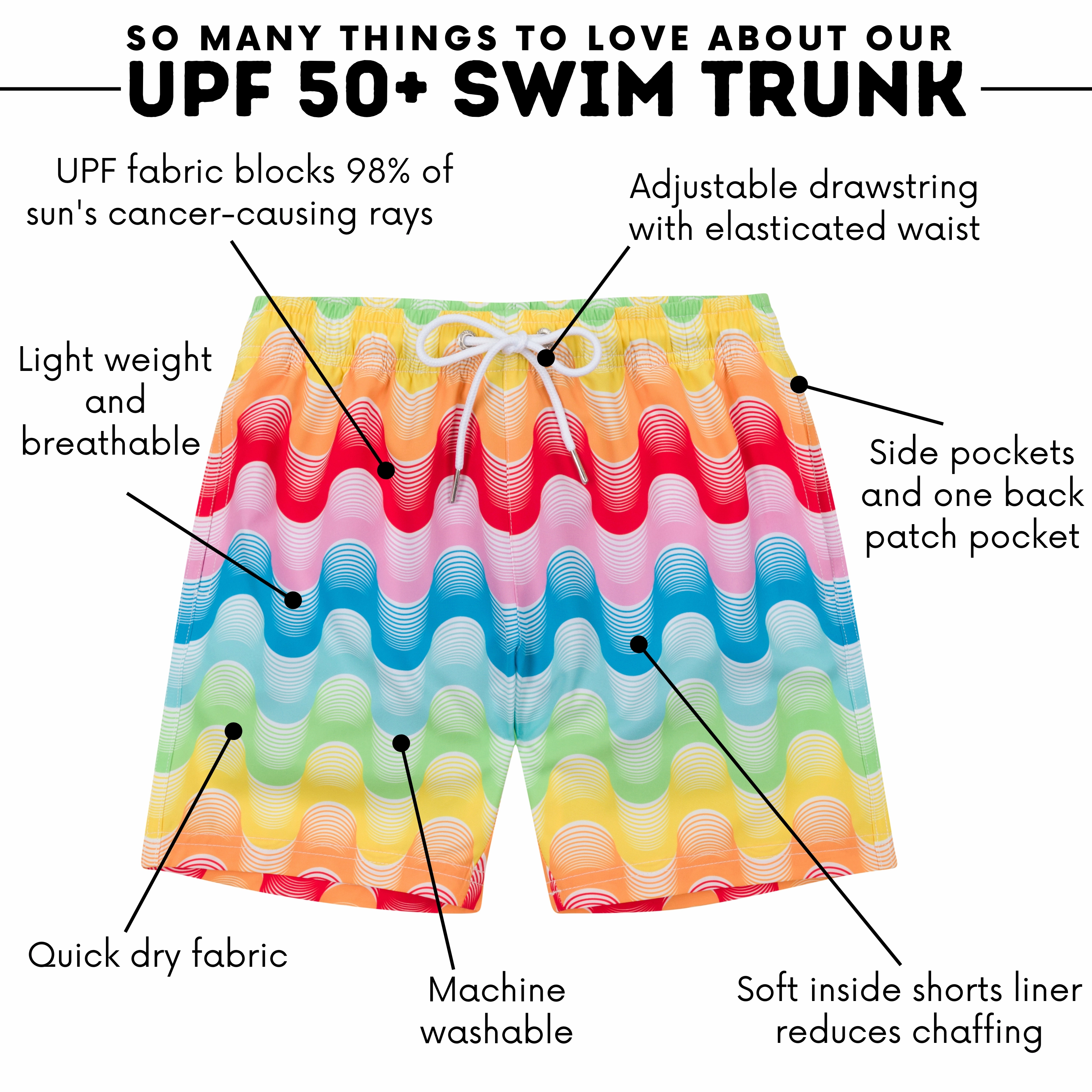 Boys Swim Trunks Boxer Brief Liner (sizes 6-14) | Surf's Up"