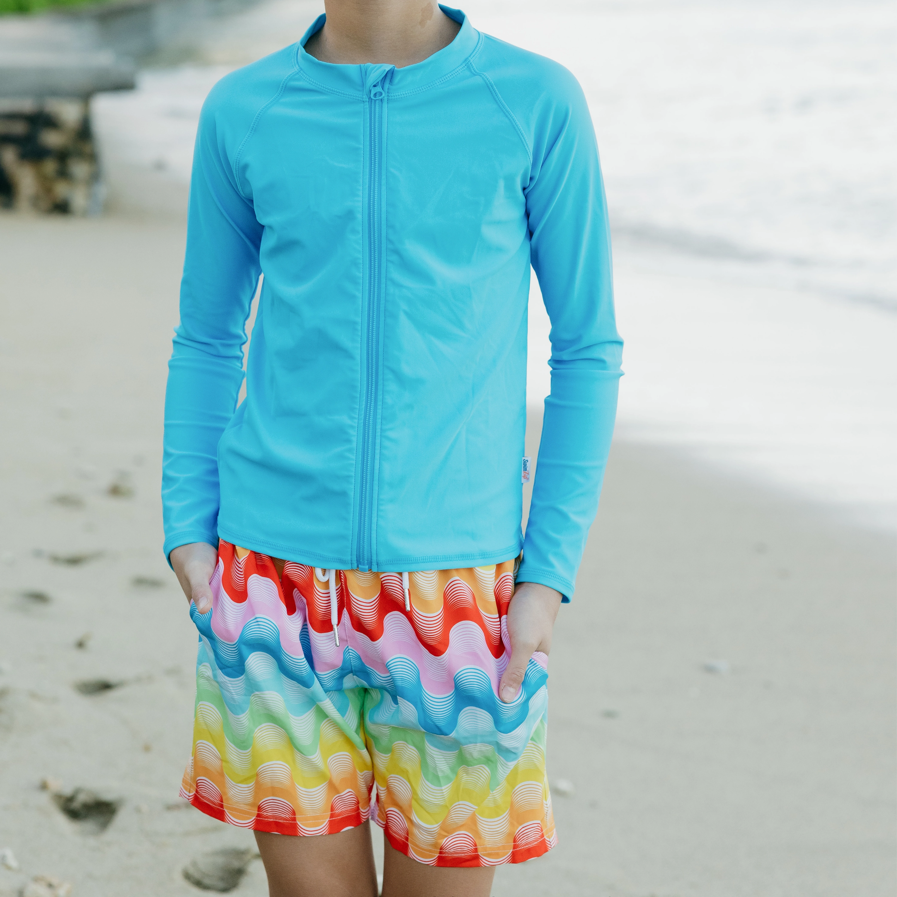 Boys Swim Trunks Boxer Brief Liner (sizes 6-14) | Surf's Up"