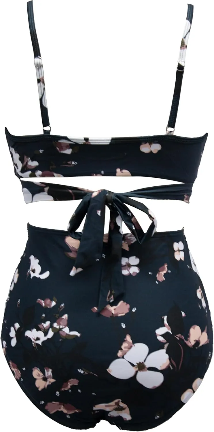bslingerie? Women Retro Vintage Push Up High Waisted Bikini Swimsuit Plus Size
