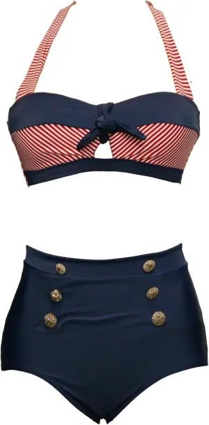 bslingerie? Women Retro Vintage Push Up High Waisted Bikini Swimsuit Plus Size