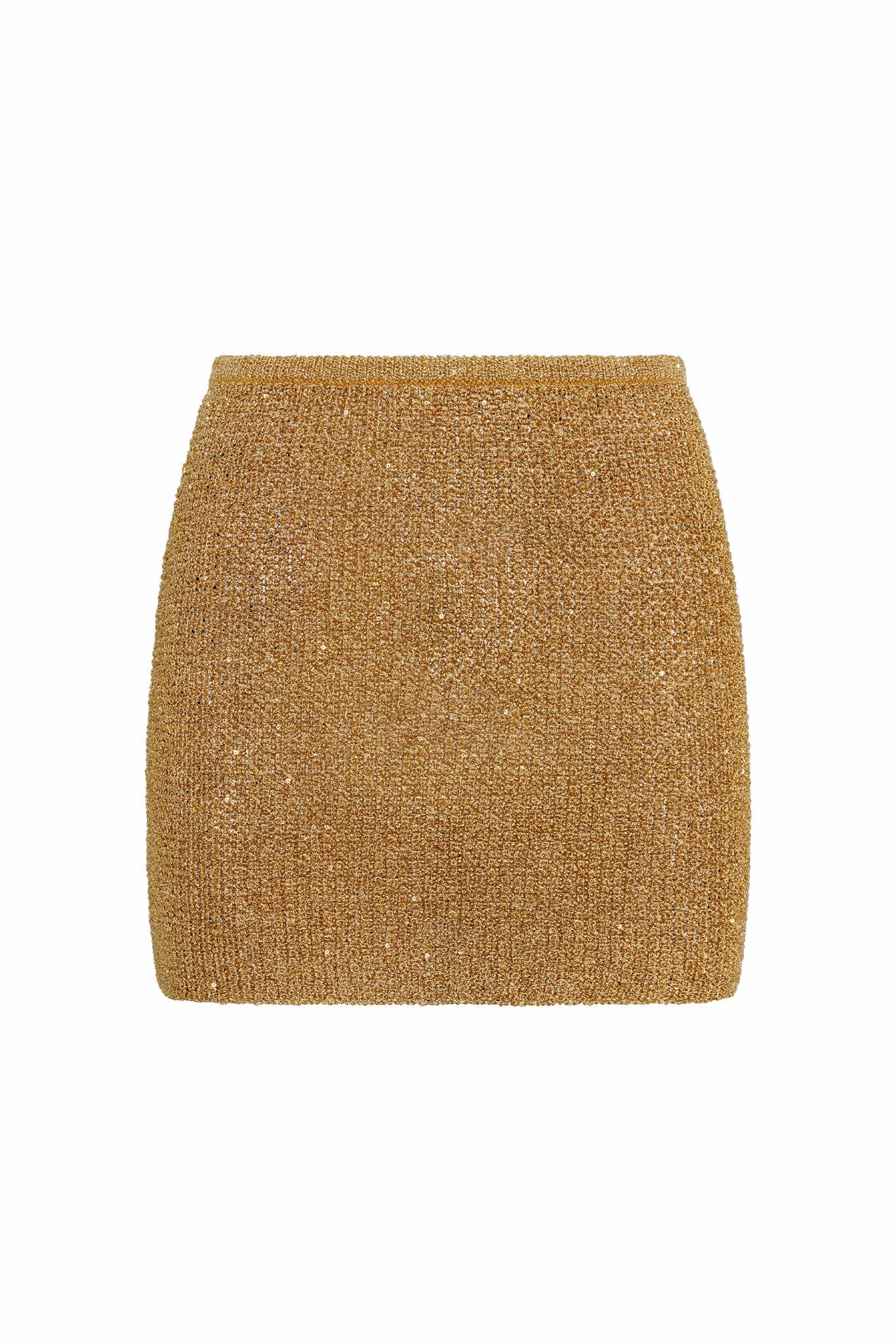 Cartagena Micro Skirt - Antique Gold Sequin Knit