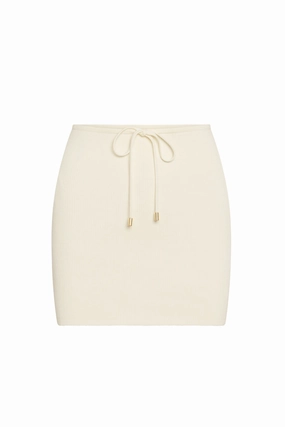 Cartagena Skirt - Ivory Knit Rib