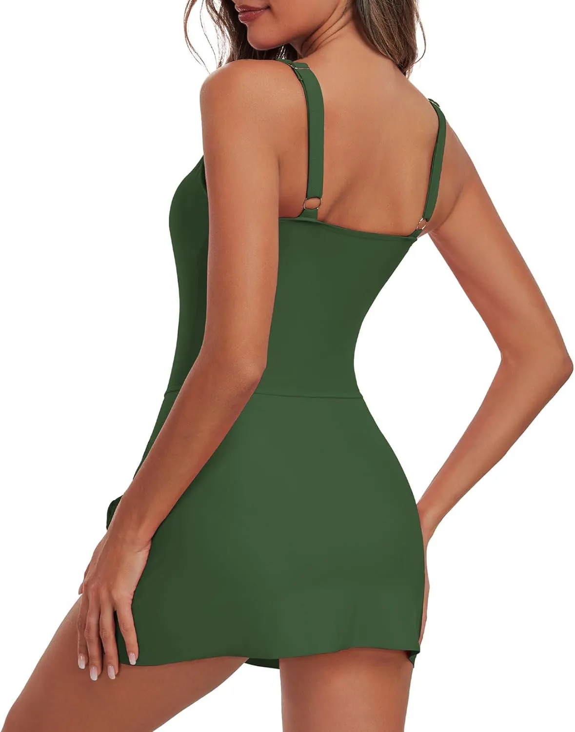 Century Star One Piece Swimdress Swimsuits for Women with Skirt Tummy Control Swim Dresses Bathing Suit Swimwear