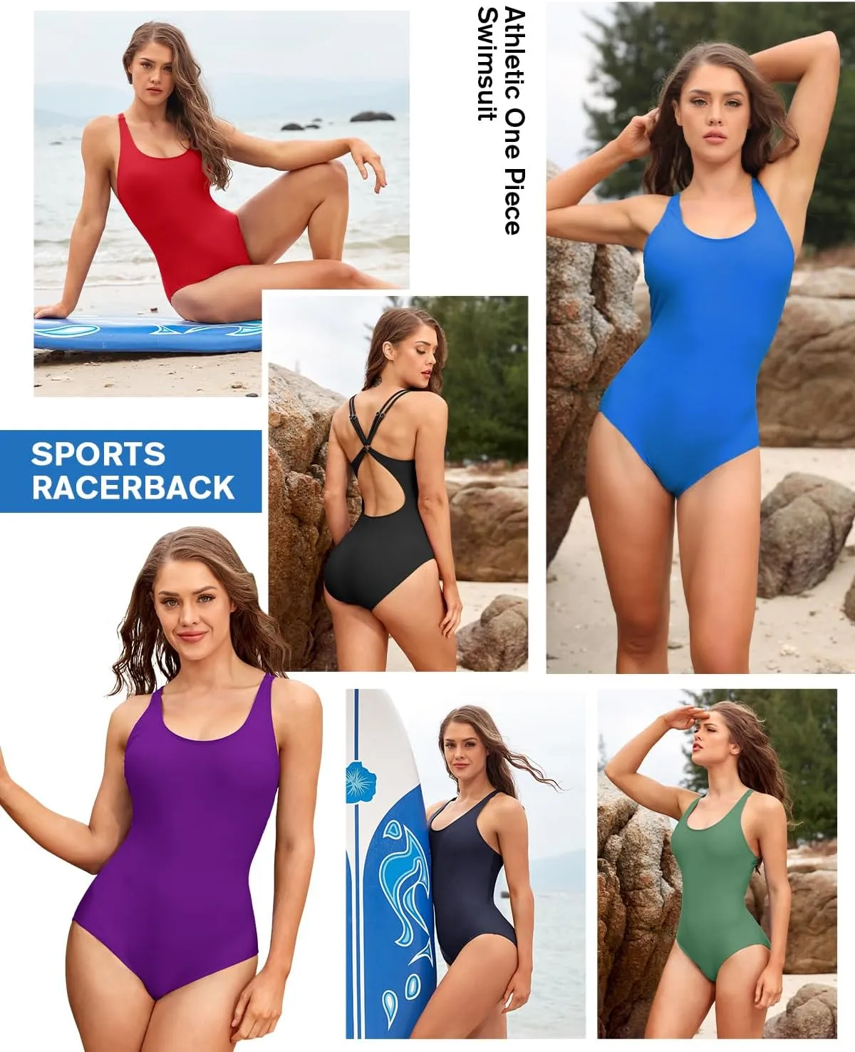 Century Star Womens One Piece Swimsuits 2025 Athletic Swimming Solid One Piece Competitive Bathing Suit for Teens Girls