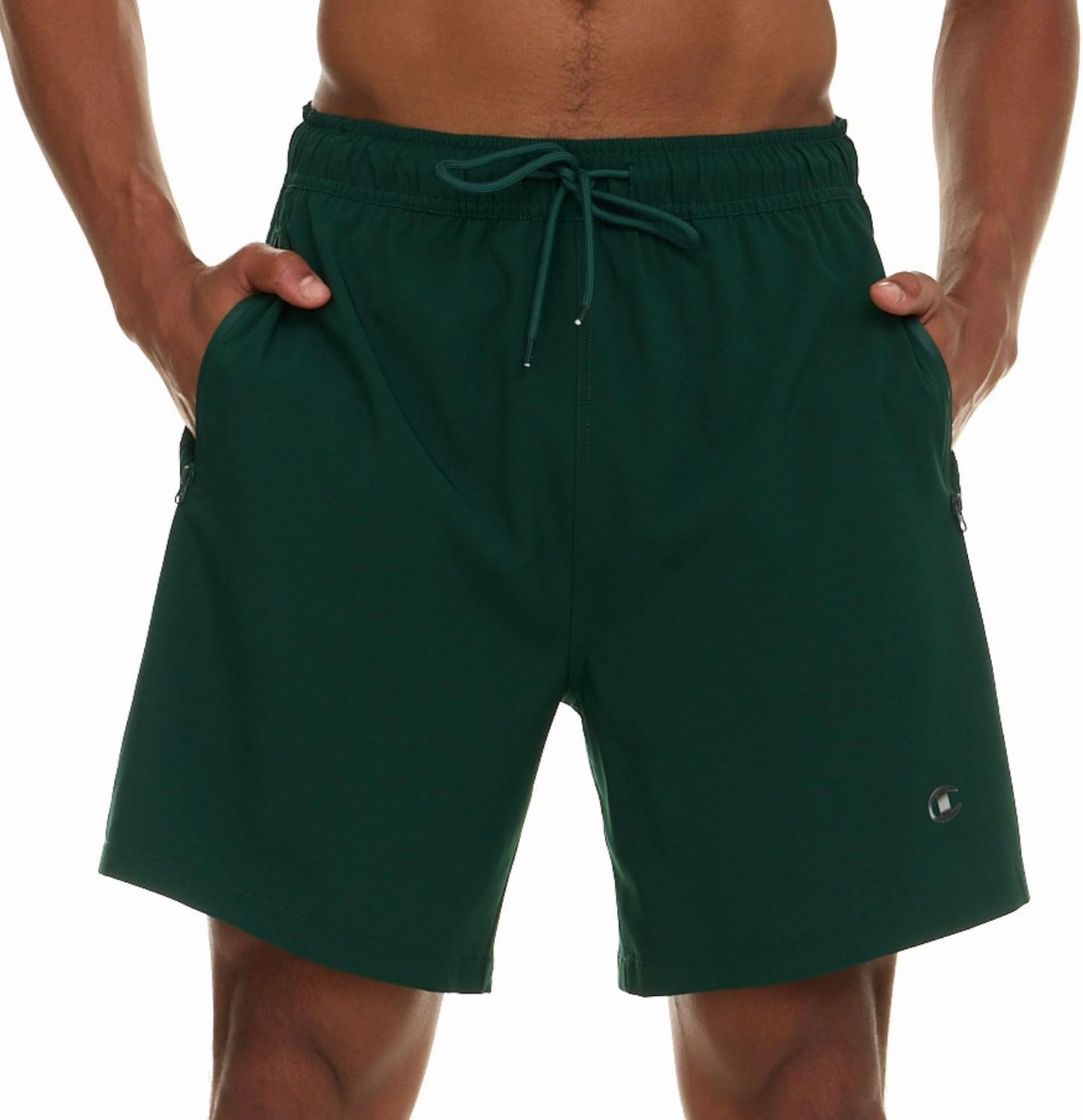 Champion Mens Swim Trunks with Compression Liner, 2 in 1 Mens Bathing Suit Shorts, 7 Inch Inseam Board Shorts for Swimming