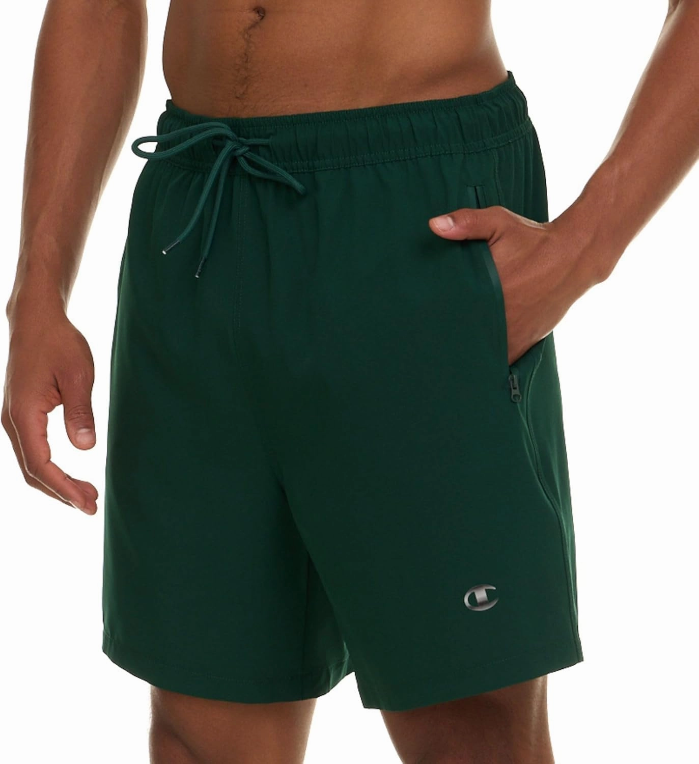 Champion Mens Swim Trunks with Compression Liner, 2 in 1 Mens Bathing Suit Shorts, 7 Inch Inseam Board Shorts for Swimming
