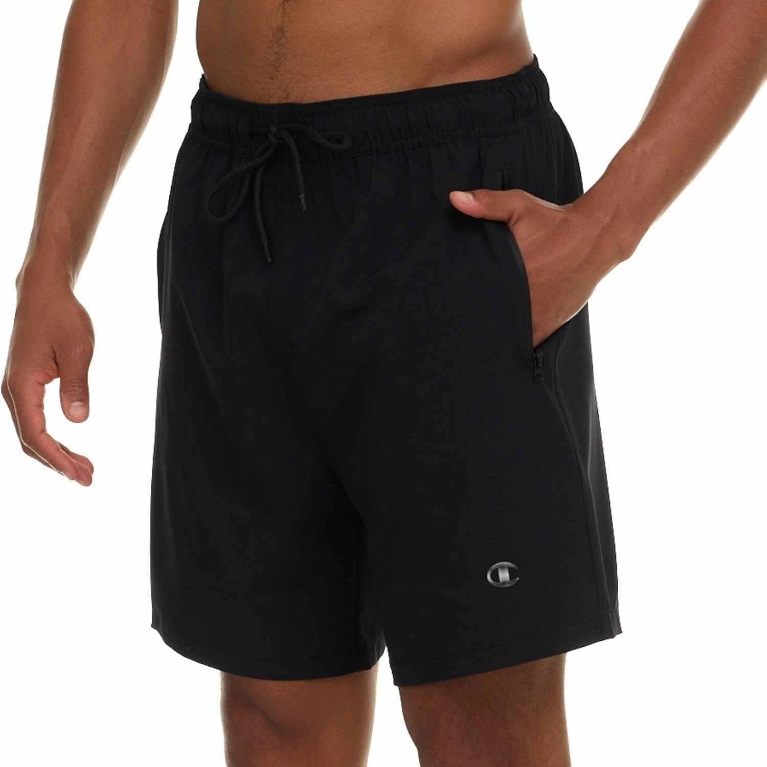 Champion Mens Swim Trunks with Compression Liner, 2 in 1 Mens Bathing Suit Shorts, 7 Inch Inseam Board Shorts for Swimming
