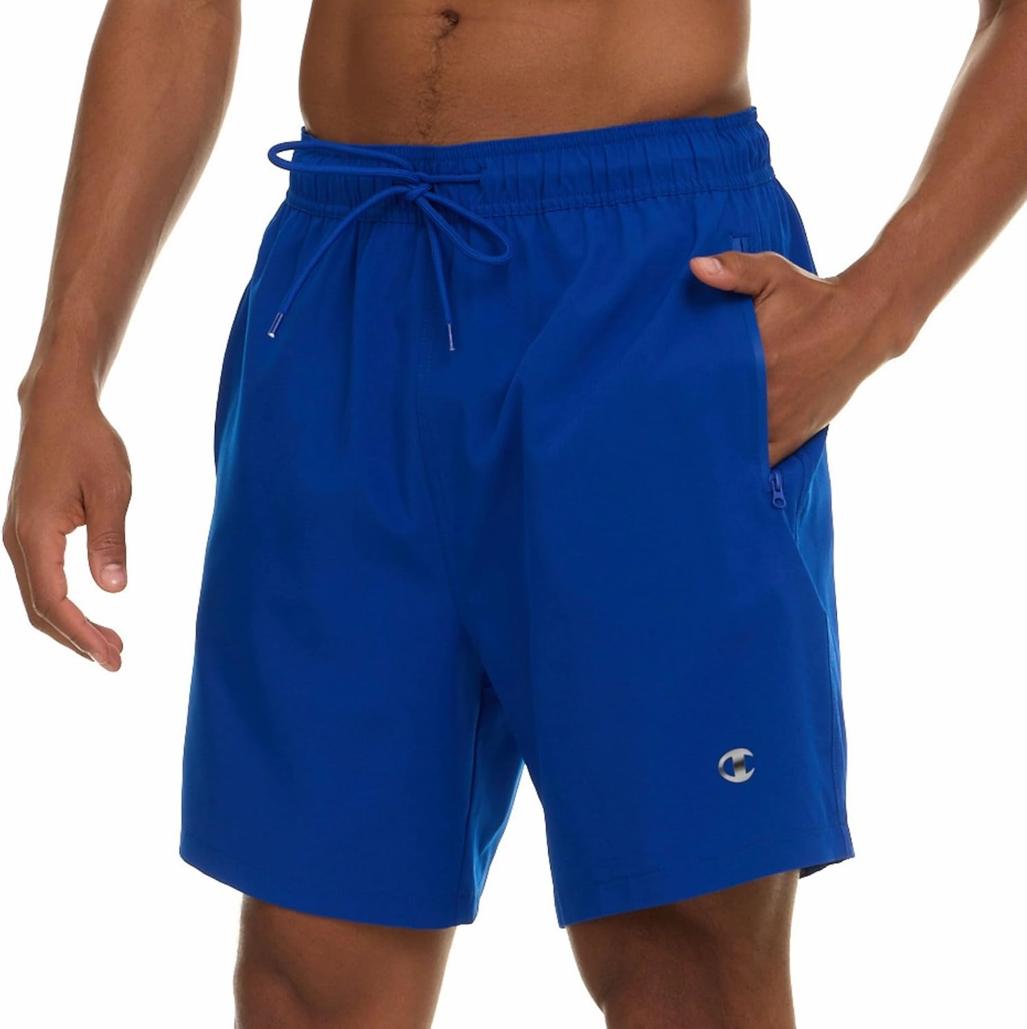 Champion Mens Swim Trunks with Compression Liner, 2 in 1 Mens Bathing Suit Shorts, 7 Inch Inseam Board Shorts for Swimming