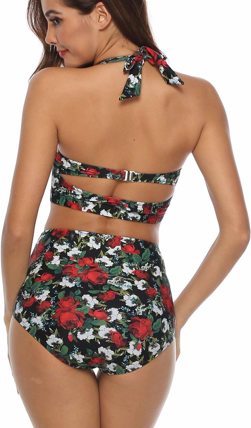 CHERRY CAT Womens Vintage Retro Polka High Waisted Underwire Bikini Two Piece Swimsuits