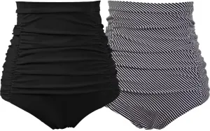 COCOPEAR Women's Ruched High Waisted Bikini Bottom Retro Vintage Swim Short Tankinis