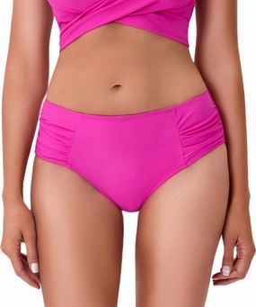 COCOPEAR Full Coverage Bikini Bottoms for Women Mid Rise Bathing Suit Bottoms for Women Ruched Tummy Control Swim Bottoms