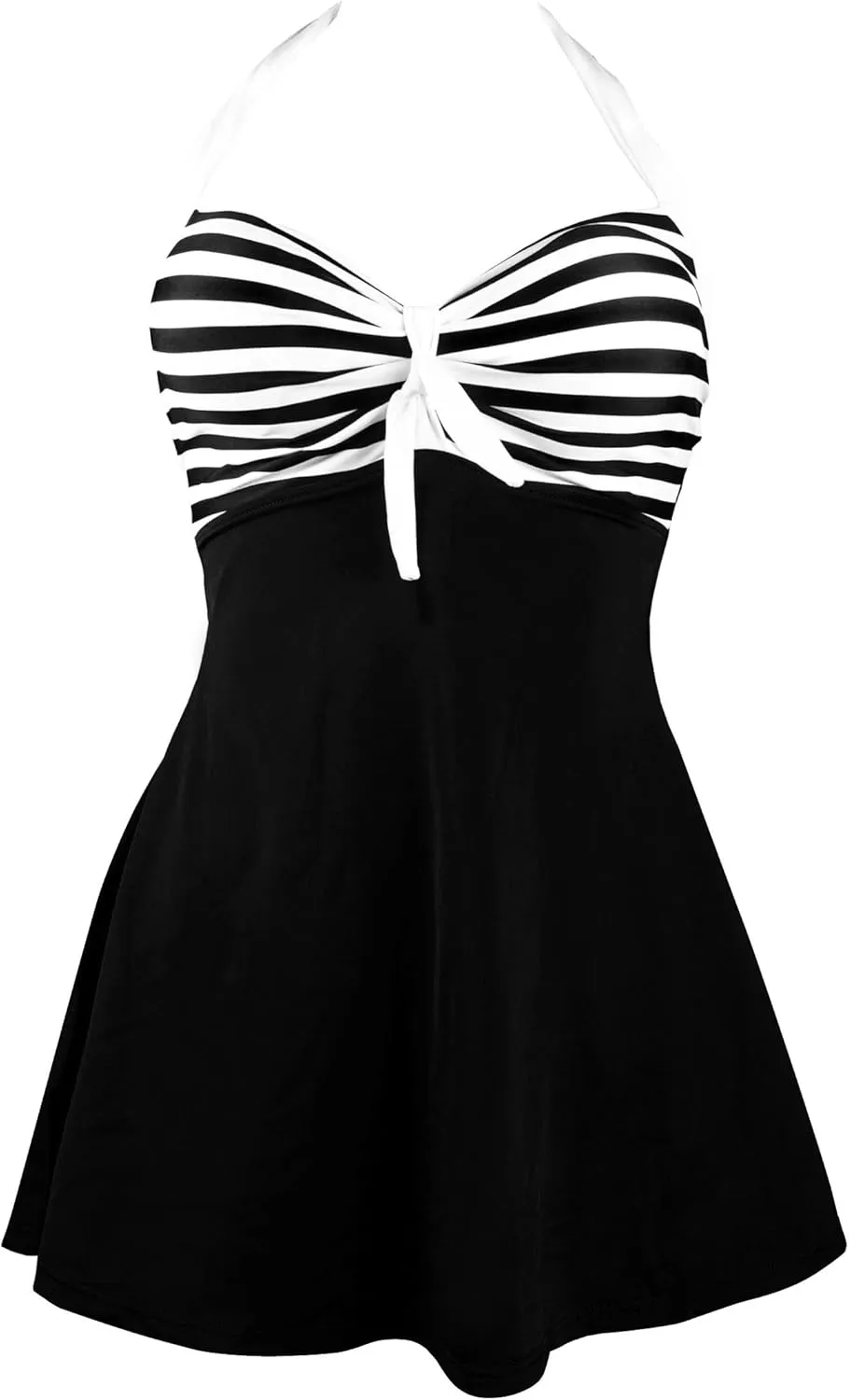 COCOSHIP Vintage Sailor Pin Up Swimsuit Retro One Piece Skirtini Cover Up Swimdress(FBA)