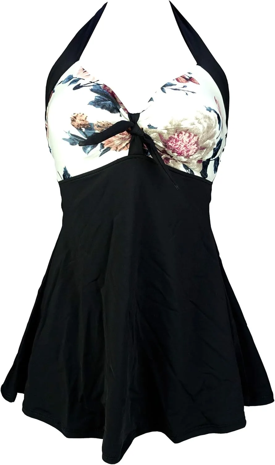 COCOSHIP Vintage Sailor Pin Up Swimsuit Retro One Piece Skirtini Cover Up Swimdress(FBA)