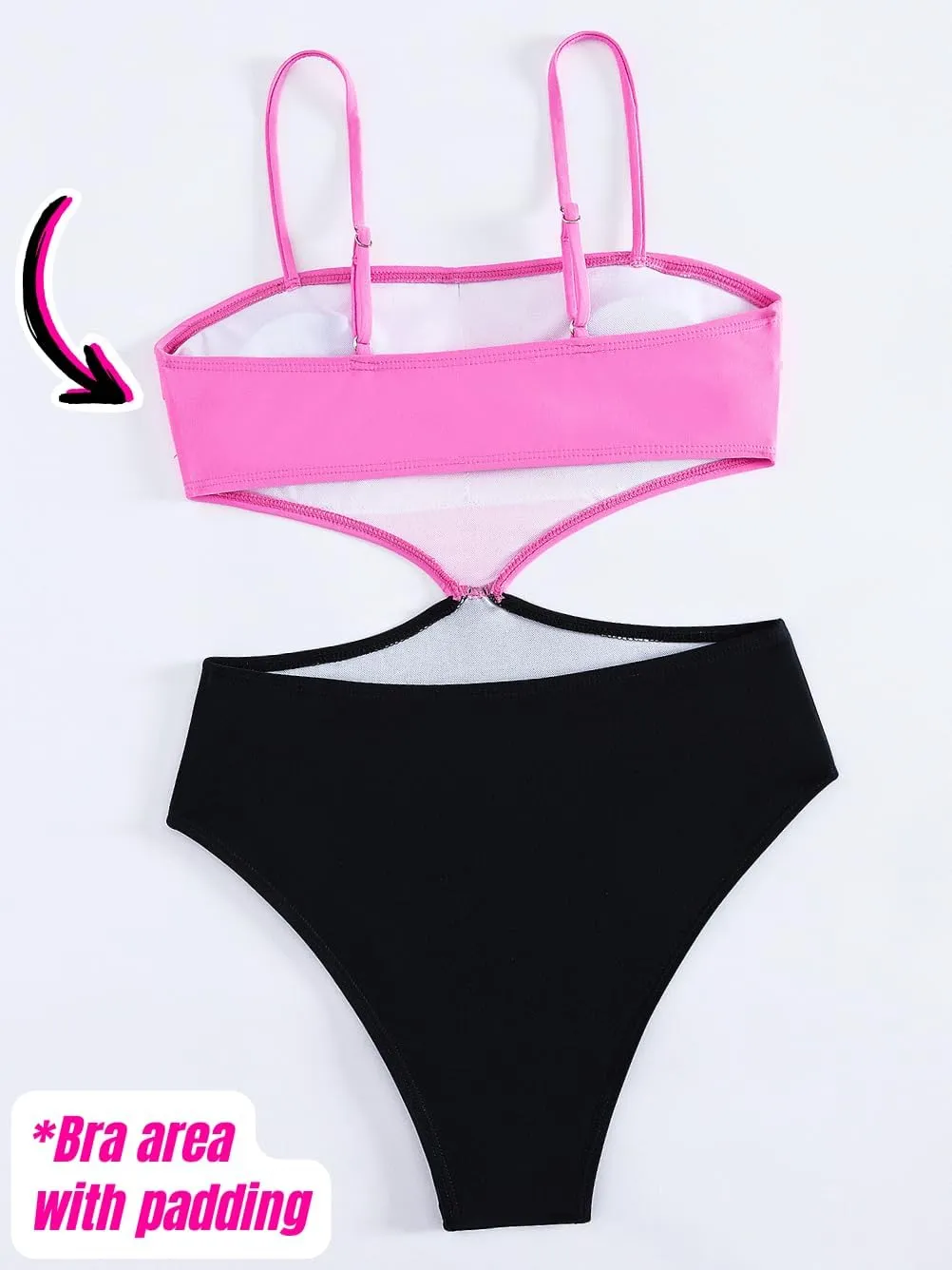 Color Block Swimsuit,Cut Out Sexy Monokini Women,Cheeky One Piece Swimsuits Beach Cruise Pool Party