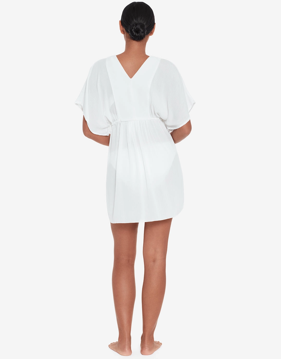 Crinkle Tunic Beach Dress - White