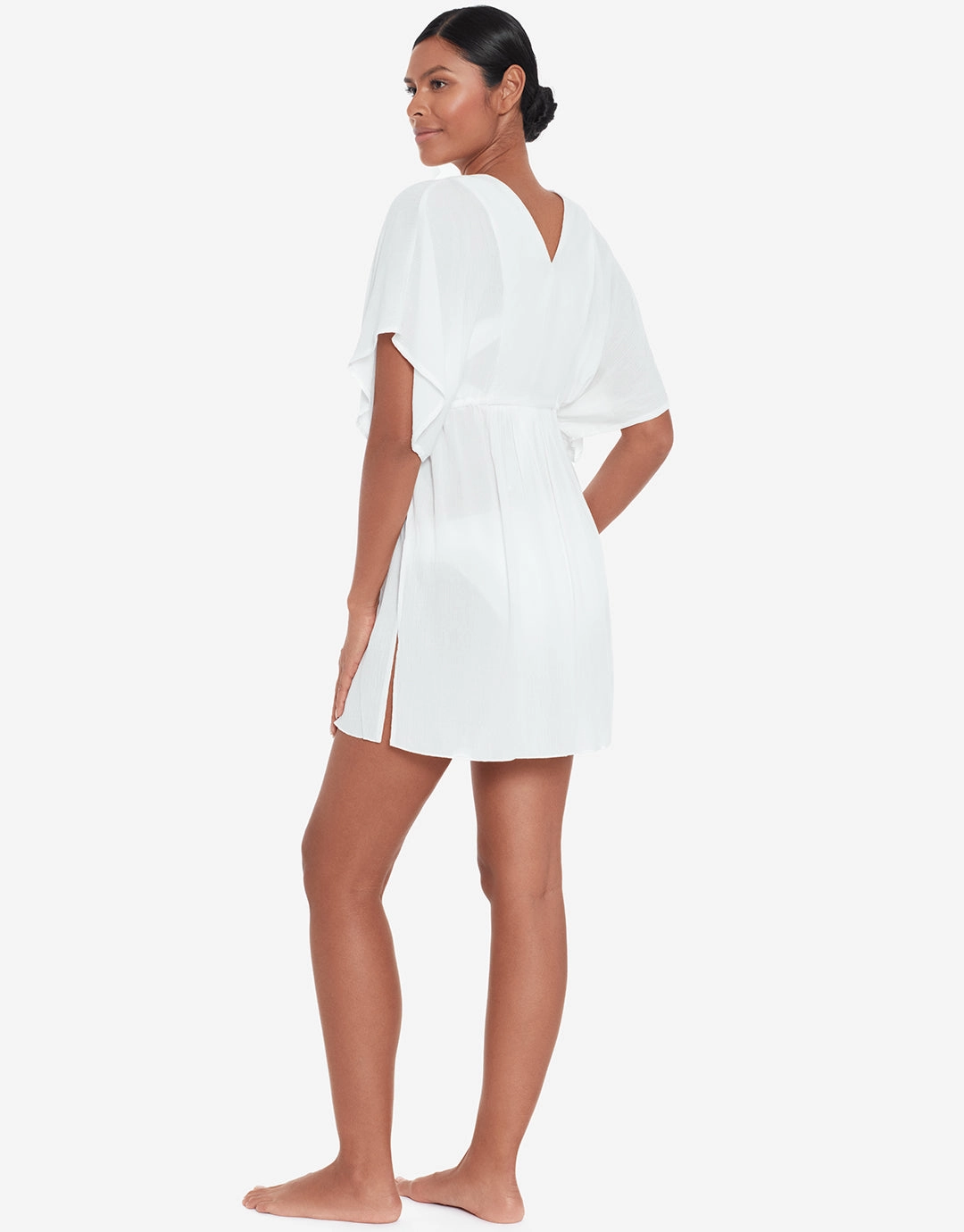 Crinkle Tunic Beach Dress - White