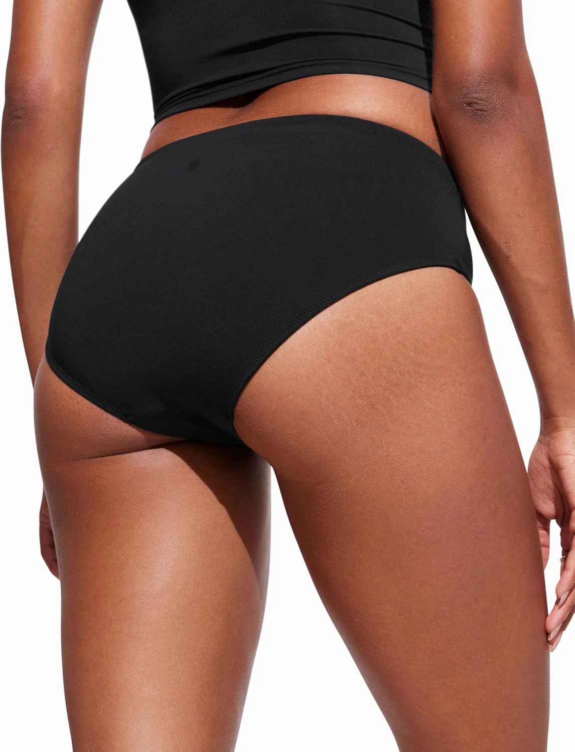 CRZ YOGA Bikini Bottoms for Women Mid Rise Full Coverage Bathing Suit Swimsuit Basic Swim Briefs