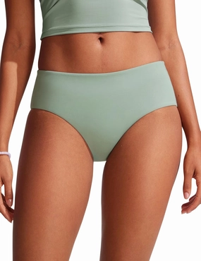 CRZ YOGA Bikini Bottoms for Women Mid Rise Full Coverage Bathing Suit Swimsuit Basic Swim Briefs