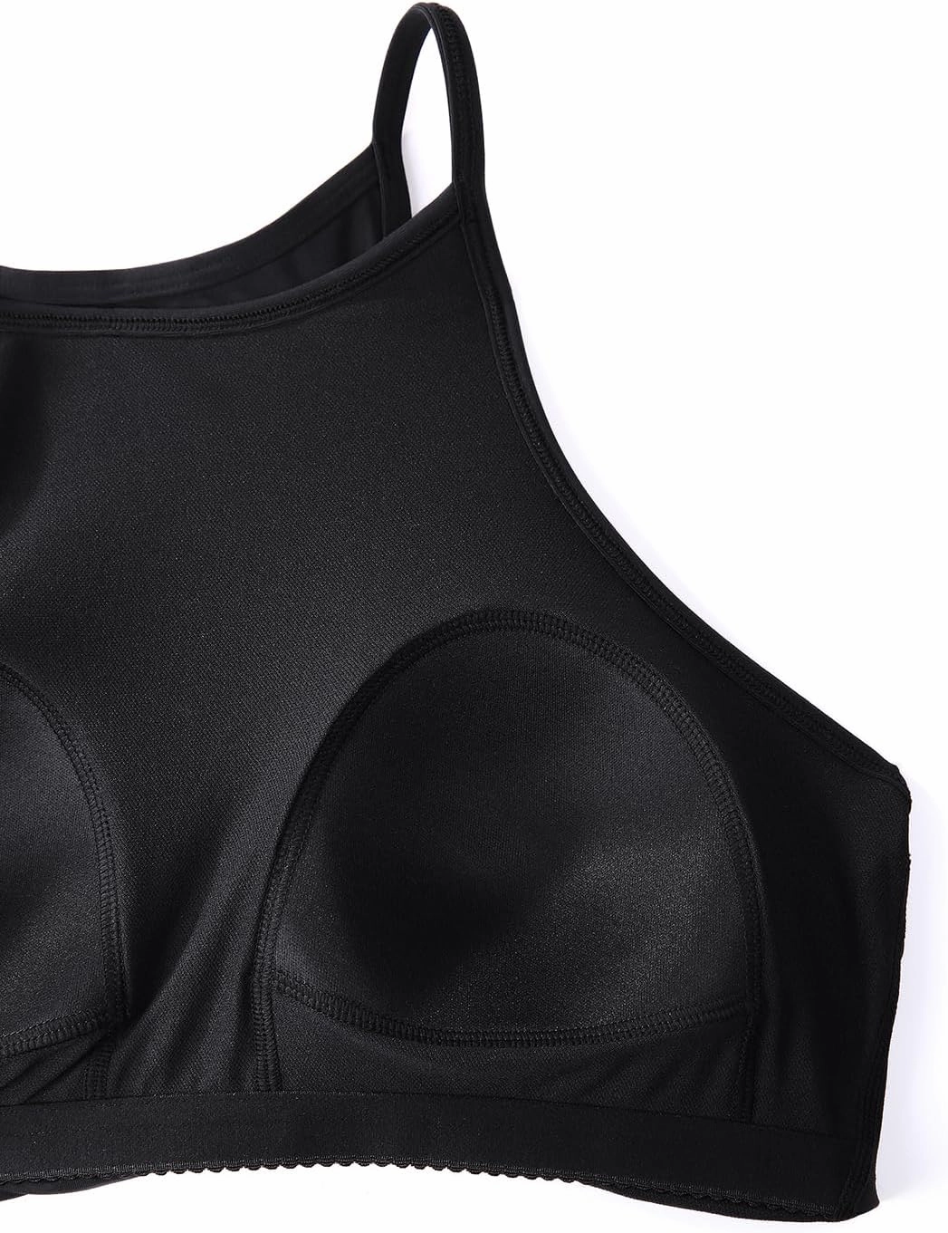 CRZ YOGA Women's Bikini Tops High Neck Swimsuit Racerback Padded Bathing Suit Sexy Swimwear