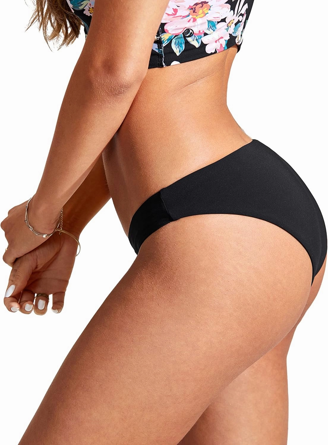 CRZ YOGA Womens Bikini Bottom Low Waisted Bathing Swimsuit Shorts Cheeky Swim Briefs